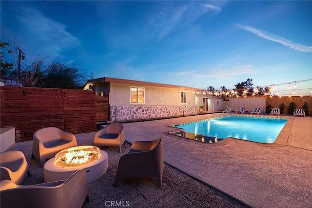 view of pool featuring a patio area