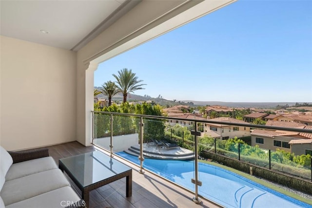 balcony with a residential view