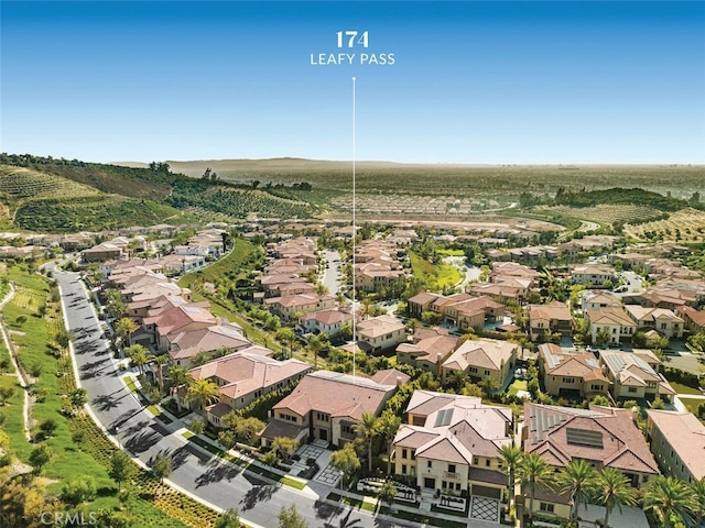 aerial view featuring a residential view