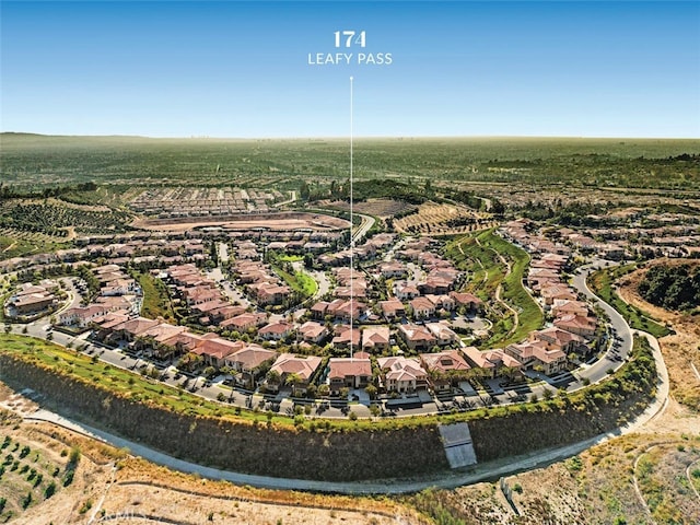 bird's eye view with a residential view