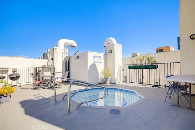 view of pool with a patio area