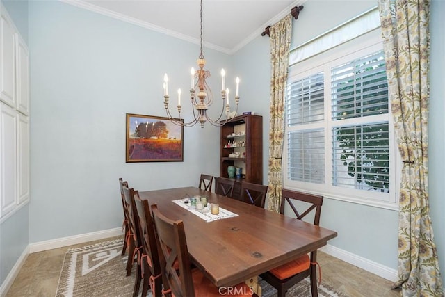 45600 La Cruz Dr, Temecula, CA 92590 - dining area with a chandelier and ornamental molding