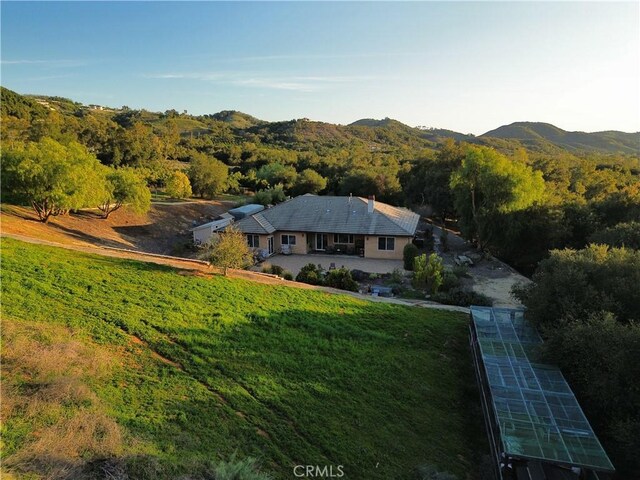 45600 La Cruz Dr, Temecula, CA 92590 - view from above of property featuring mountains and a heavily wooded area