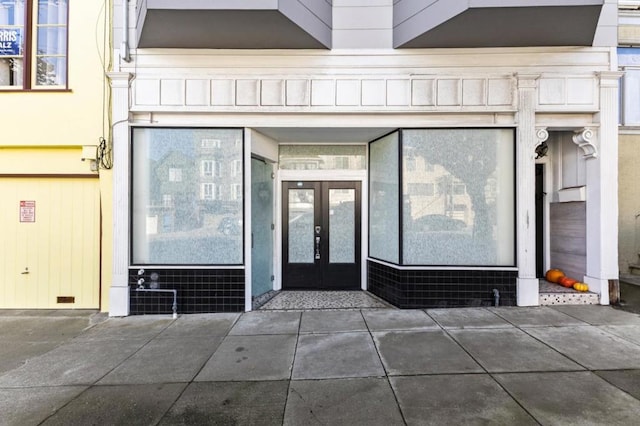 entrance to property with french doors