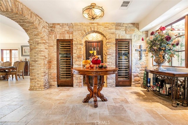 view of wine room