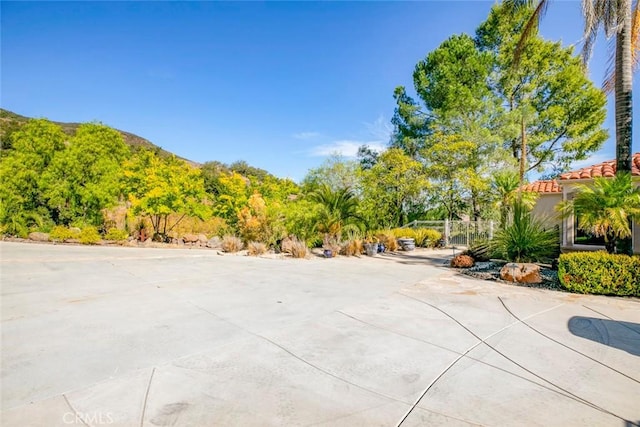 exterior space with a mountain view