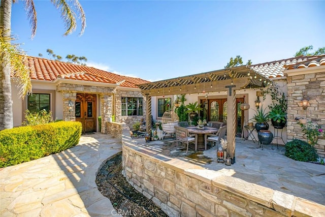 view of patio with french doors