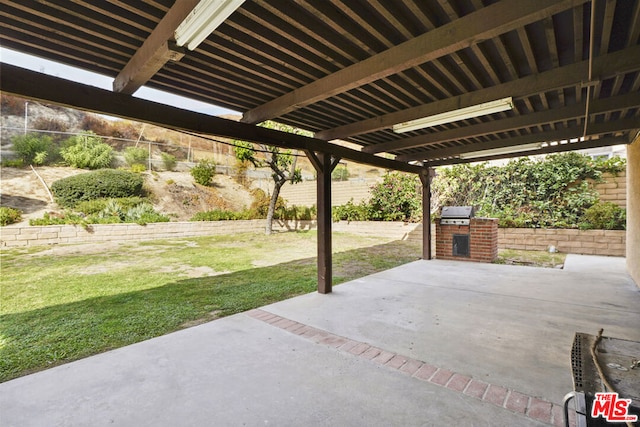 view of patio / terrace with grilling area and exterior kitchen