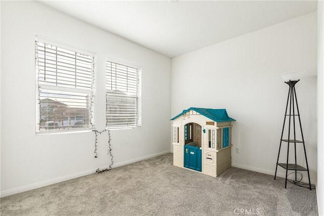 game room featuring carpet