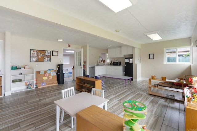 living room featuring hardwood / wood-style flooring