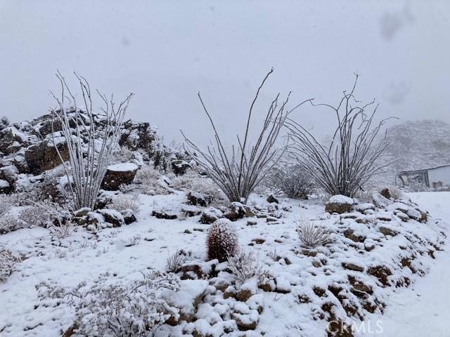 view of snowy view