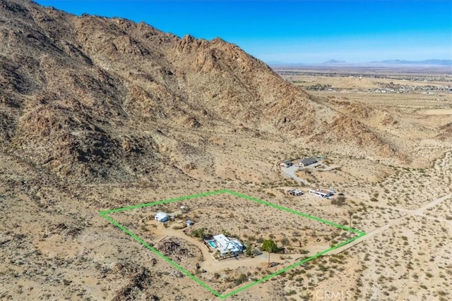 view of mountain feature with a rural view and a desert view