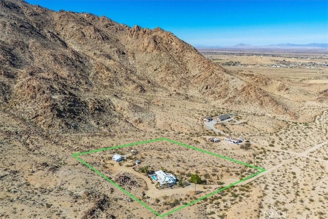 view of mountain feature with a rural view and a desert view