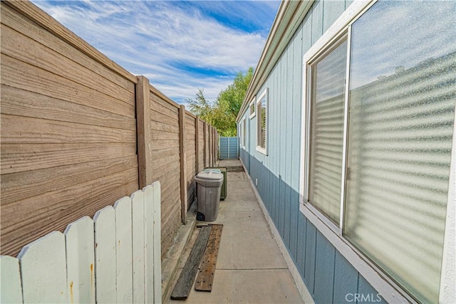 view of home's exterior with a fenced backyard
