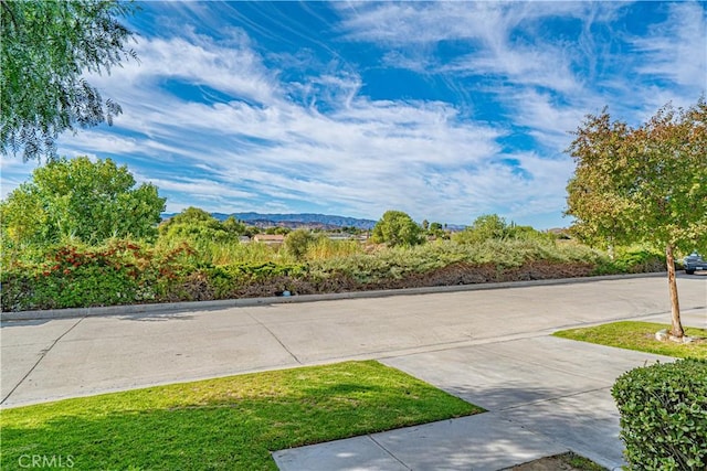 exterior space featuring curbs