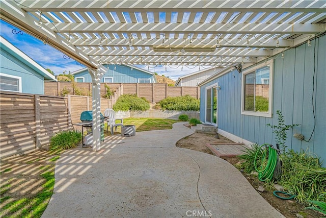 view of patio / terrace with a fenced backyard