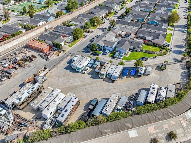 bird's eye view with a residential view