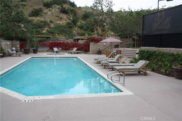 view of pool with a patio