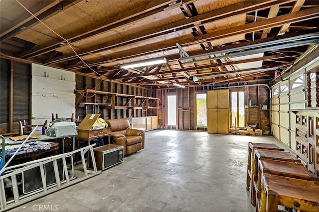 interior space featuring concrete floors