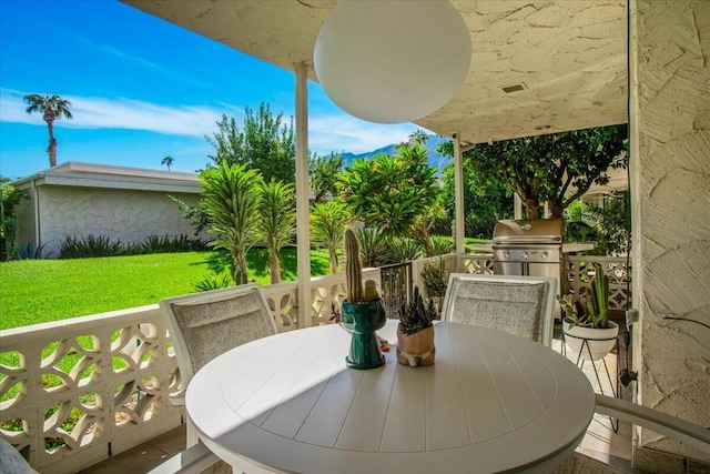 view of patio / terrace featuring area for grilling