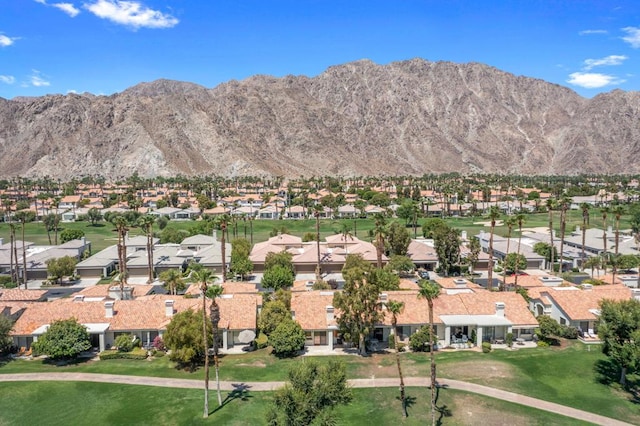 aerial view featuring a mountain view