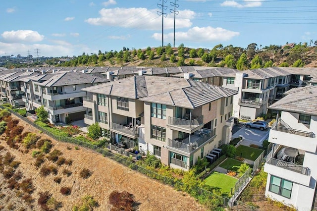 drone / aerial view featuring a residential view