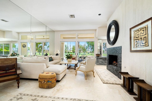 living room with a wealth of natural light