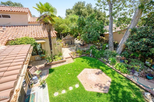 view of yard featuring a patio