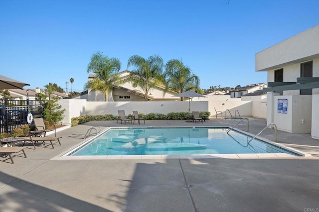 view of pool with a patio