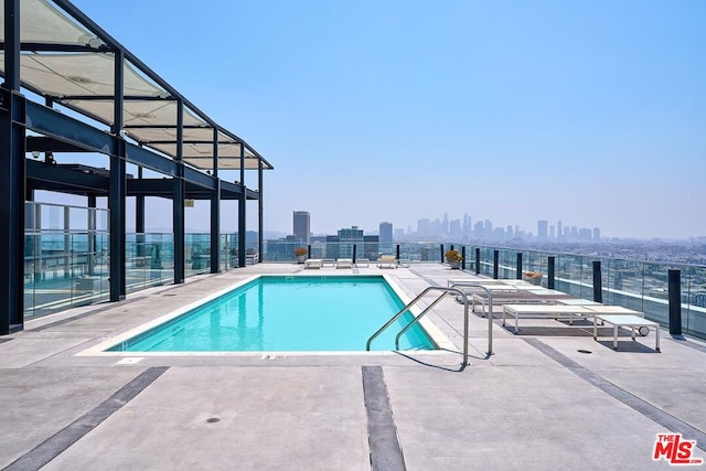 view of pool with a patio