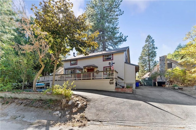 view of property featuring a deck