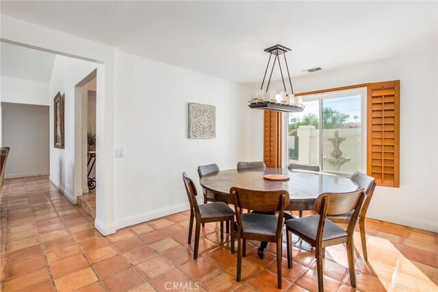 view of dining area