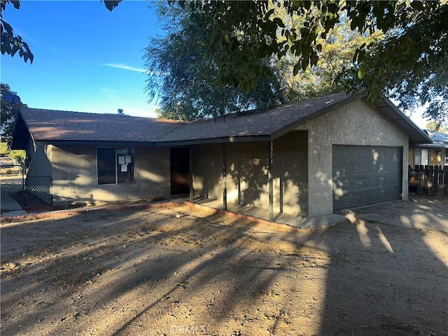 view of home's exterior with a garage