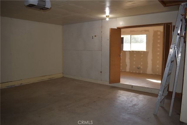 interior space with concrete floors