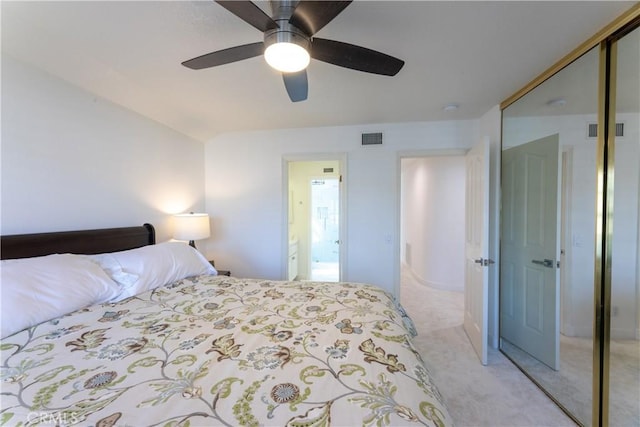 6218 Tobruk Ct, Long Beach, CA 90803 - carpeted bedroom with a closet and a ceiling fan