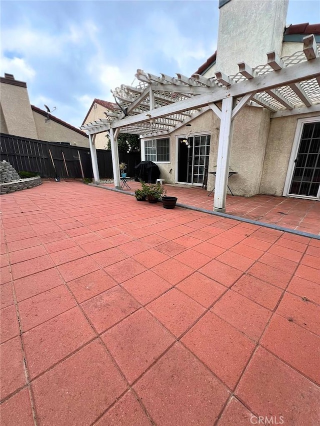 view of patio with a pergola