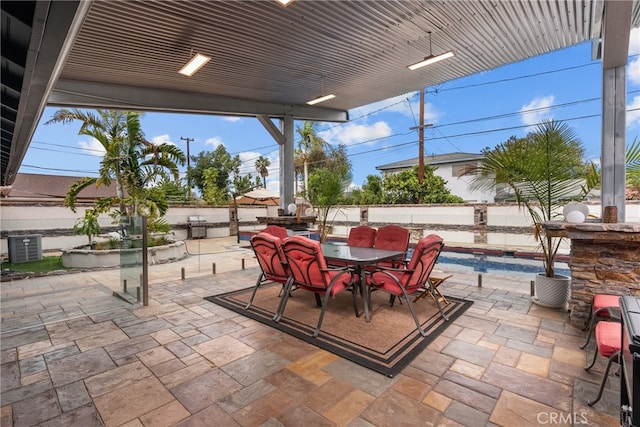 view of patio / terrace featuring cooling unit