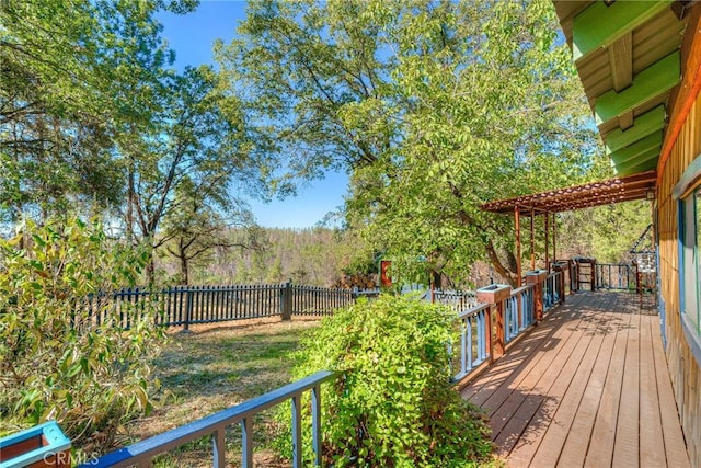 view of wooden terrace