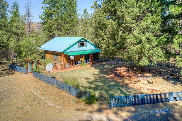 view of front of property with a porch