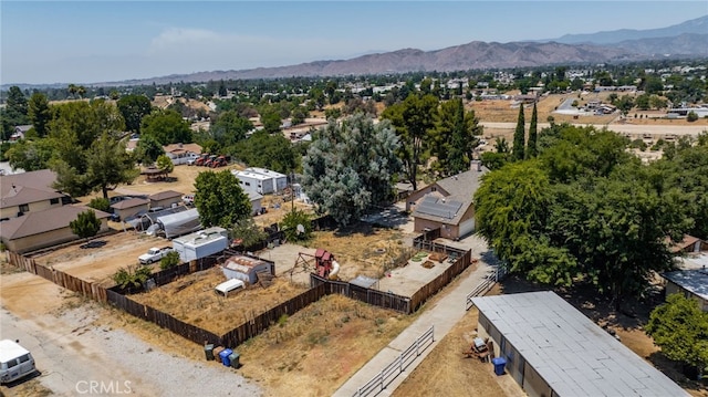 bird's eye view featuring a mountain view