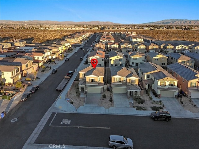 aerial view featuring a mountain view