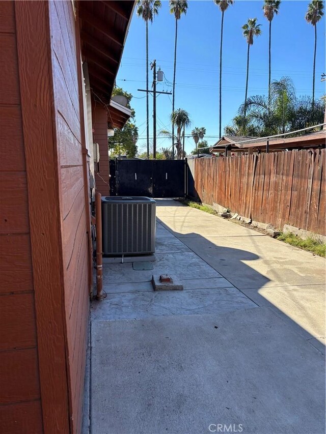 view of patio with central AC unit