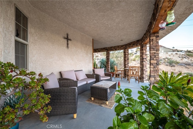 view of patio / terrace with outdoor lounge area