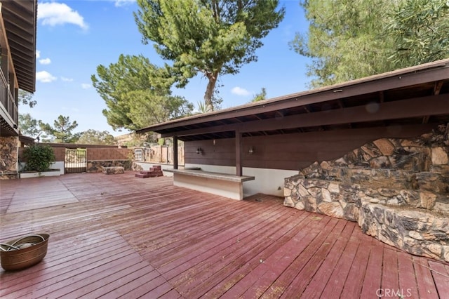 view of wooden terrace