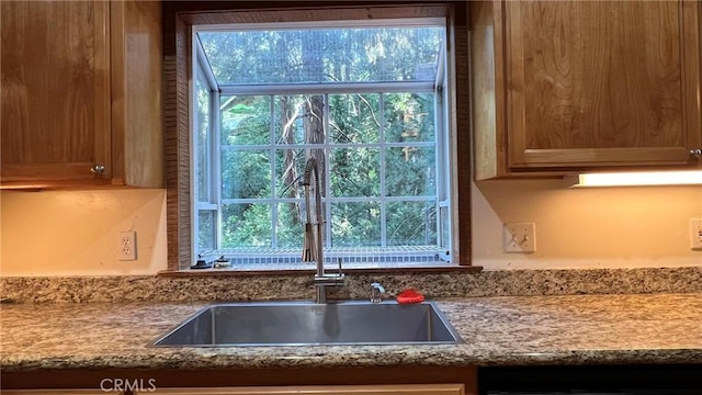 24861 Finhaut Dr, Crestline, CA 92325 - kitchen featuring light stone counters and dishwashing machine