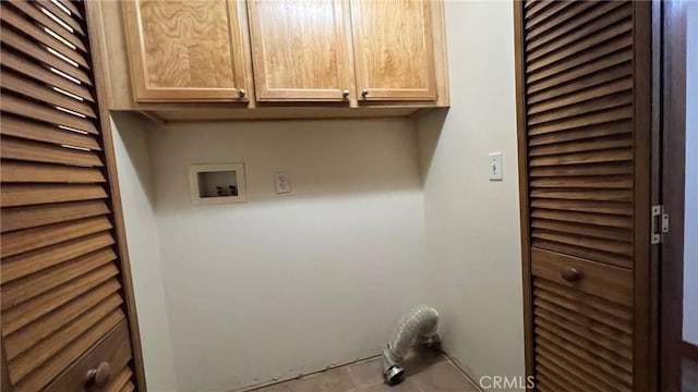 24861 Finhaut Dr, Crestline, CA 92325 - laundry room featuring cabinet space and hookup for a washing machine