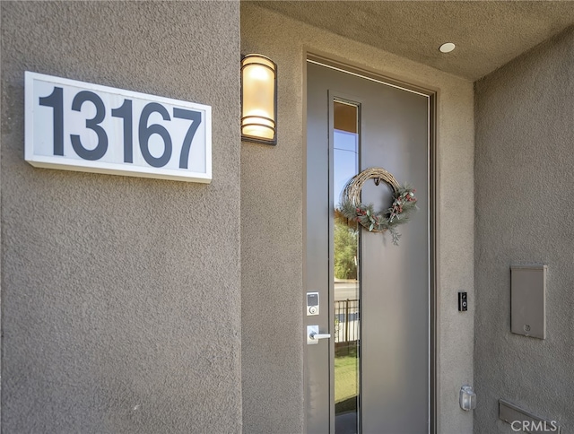 view of doorway to property