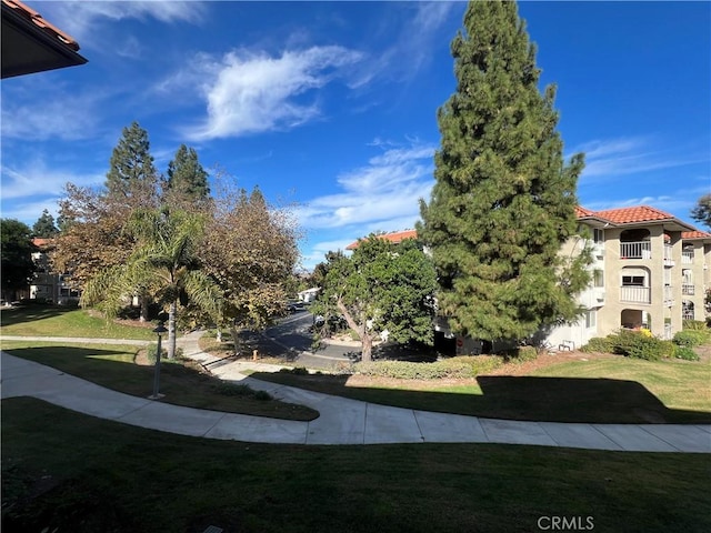 view of home's community featuring a yard