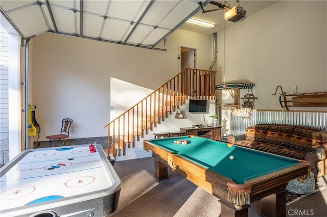 recreation room with billiards