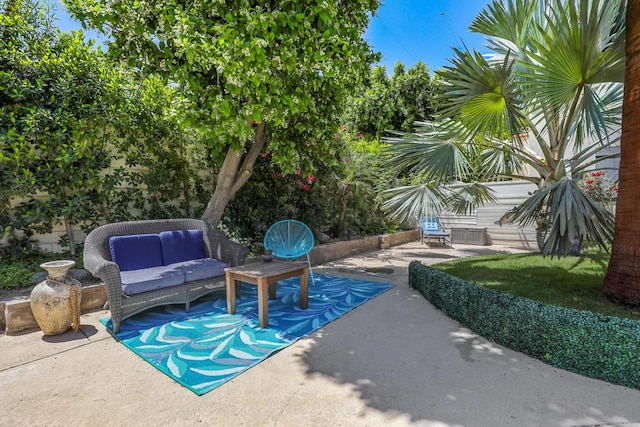 view of patio / terrace with an outdoor living space